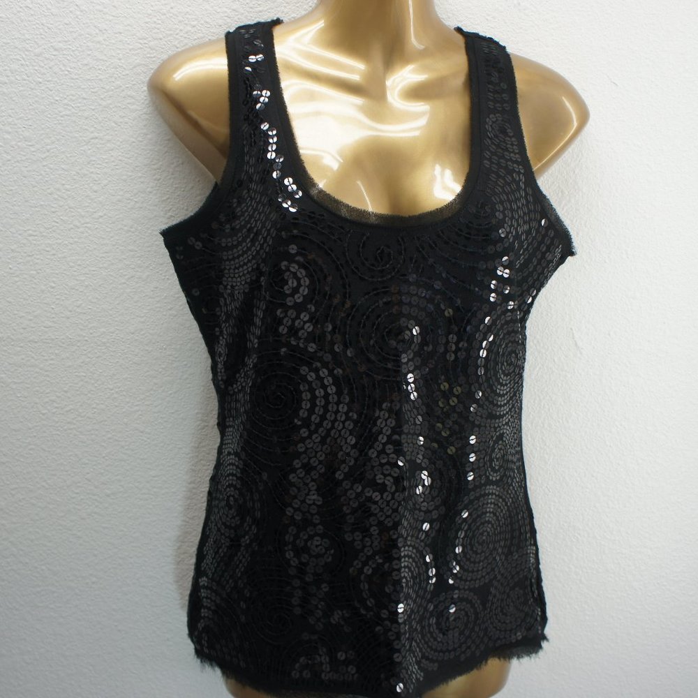White house black market sweater sequin tank top size S